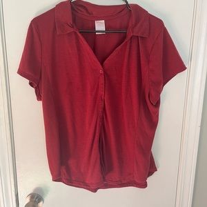 Burgundy, 3x, button up, nobo
